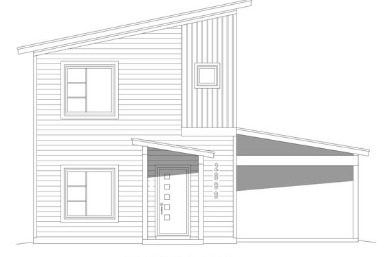 Exterior - Front Elevation 3 for Contemporary House Plan #932-724 - 3 bed, 2.5 bath