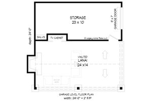 Floor Plan - Main Floor for Traditional House Plan #932-610, 0 bath