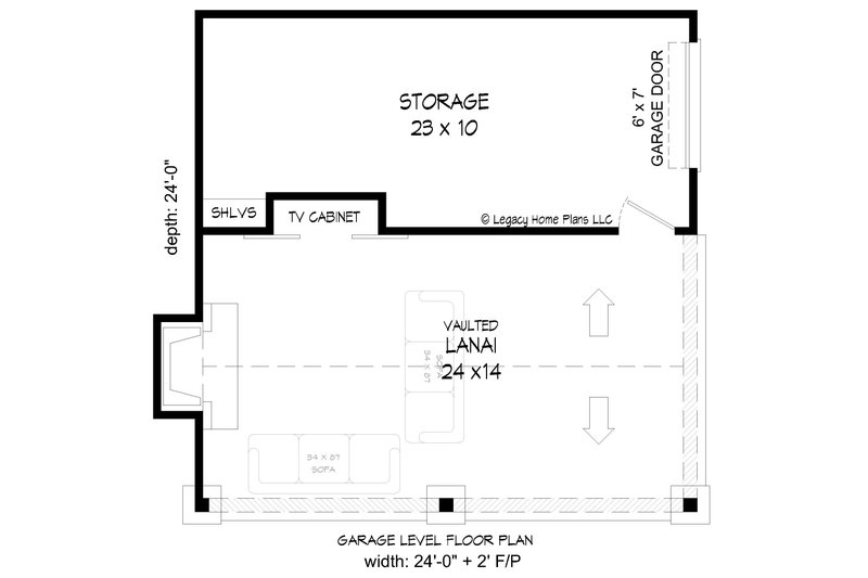 Architectural House Design - Floor Plan - Main Floor for Traditional House Plan #932-610, 0 bath