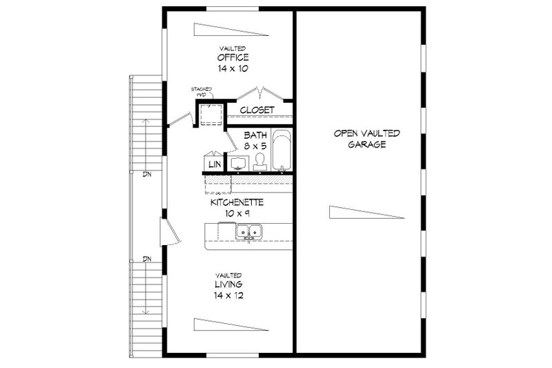 Architectural House Design - Floor Plan - Upper Floor for Contemporary House Plan #932-238, 1 bath
