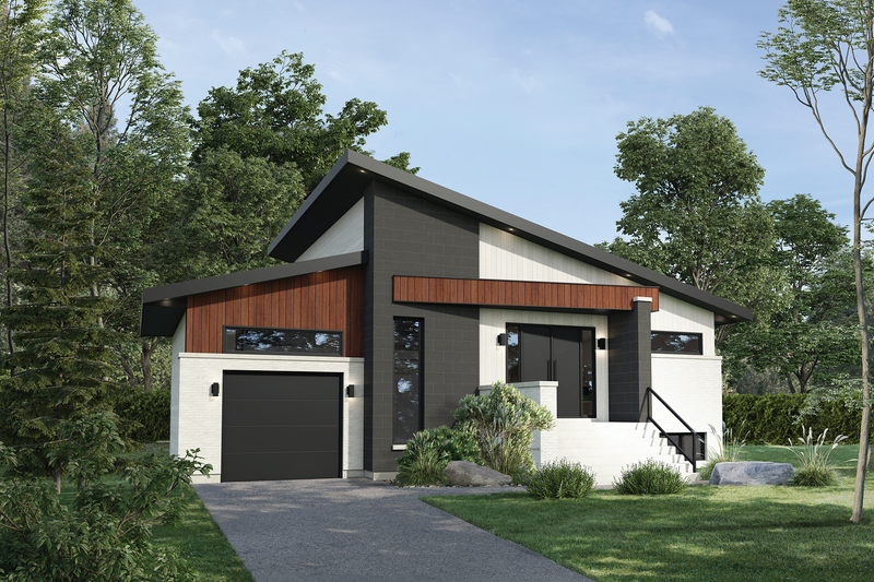 Home Plan - Contemporary Exterior - Front Elevation Plan #25-4877
