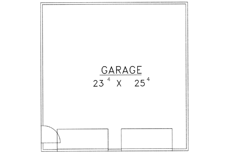 Architectural House Design - Floor Plan - Main Floor for Traditional House Plan #117-492, 0 bath