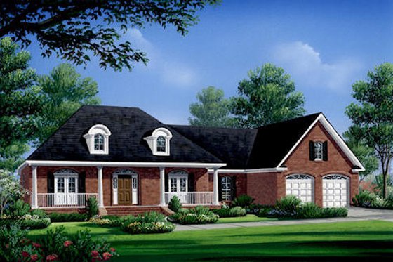 Exterior - Front Elevation for Southern House Plan #21-175 - 3 bed, 2.5 bath