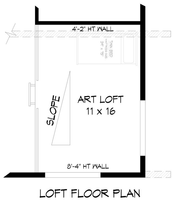 Southern Floor Plan - Upper Floor Plan #932-822