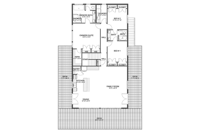 Home Plan - Floor Plan - Upper Floor for Barndominium House Plan #1060-398 - 3 bed, 3 bath