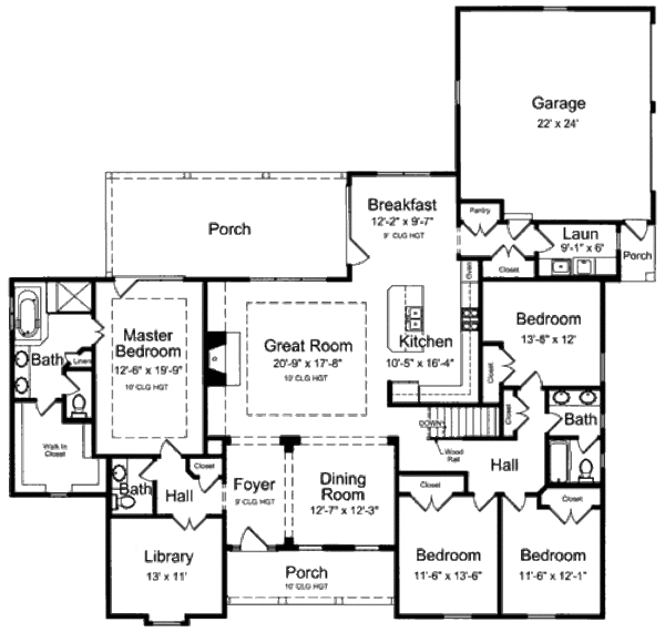 Home Plan - Traditional Floor Plan - Main Floor Plan #46-437