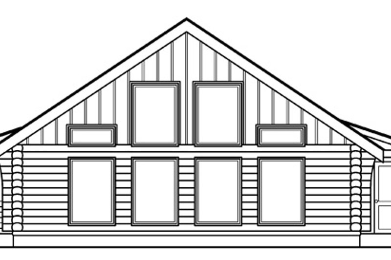 House Plan Design - Exterior - Other Elevation 1 for Log House Plan #124-390 - 1 bed, 1 bath