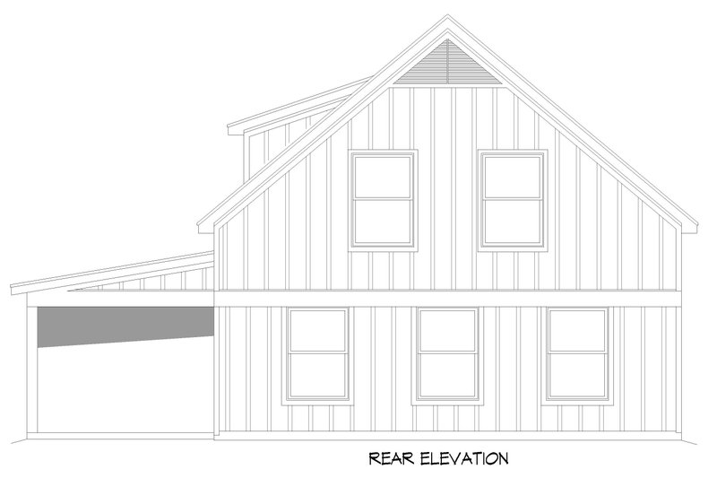 Dream House Plan - Exterior - Rear Elevation for Country House Plan #932-623, 1 bath