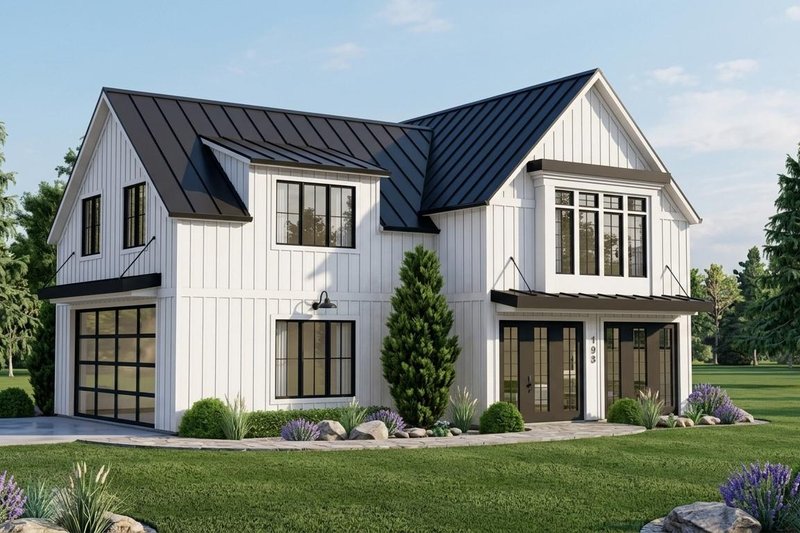 Exterior - Front Elevation 2 for Contemporary House Plan #1064-202 - 2 bed, 1 bath