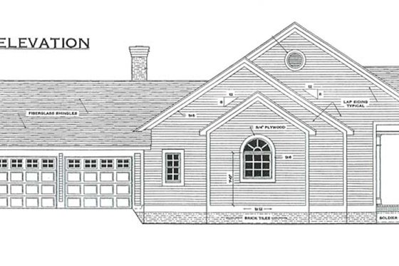 Exterior - Other Elevation for Southern House Plan #406-285 - 3 bed, 2.5 bath
