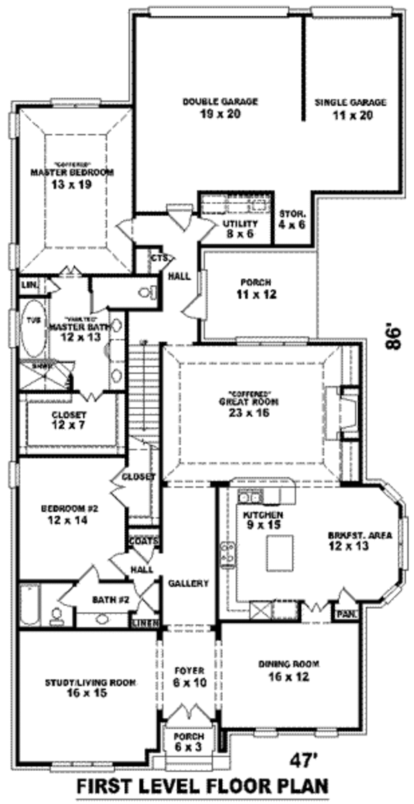 European Floor Plan - Main Floor Plan #81-1254