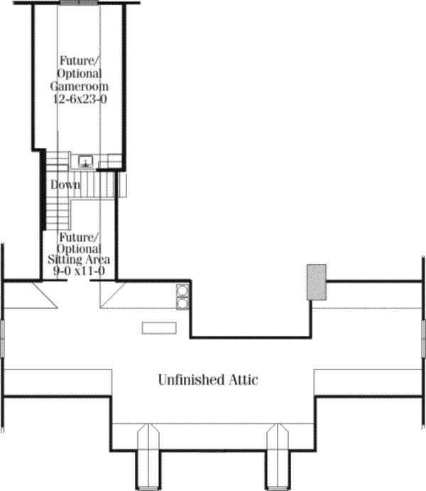 House Blueprint - Southern Floor Plan - Other Floor Plan #406-121