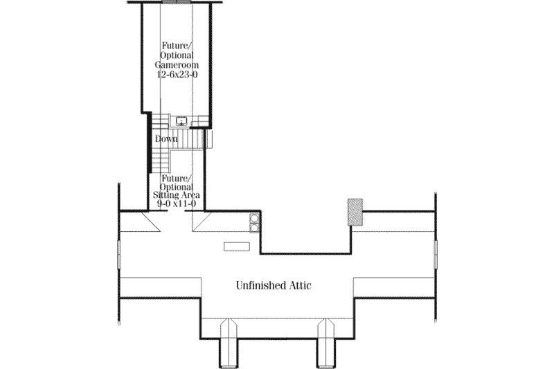 Home Plan - Floor Plan - Other Floor for Southern House Plan #406-121 - 3 bed, 2 bath