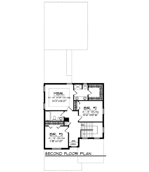 Dream House Plan - Craftsman Floor Plan - Upper Floor Plan #70-968
