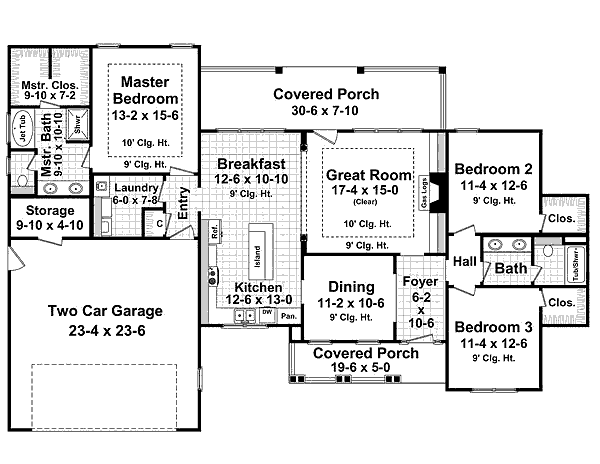 Home Plan - Craftsman Floor Plan - Main Floor Plan #21-279