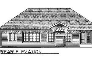 Exterior - Rear Elevation for Traditional House Plan #70-151 - 3 bed, 2.5 bath