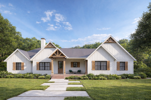 Farmhouse Exterior - Front Elevation Plan #1117-22