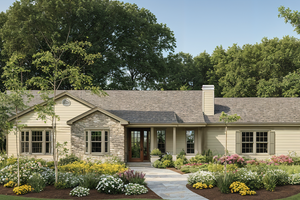 Home Plan - Ranch Exterior - Front Elevation Plan #30-120