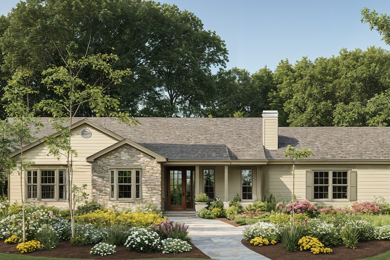 Home Plan - Ranch Exterior - Front Elevation Plan #30-120