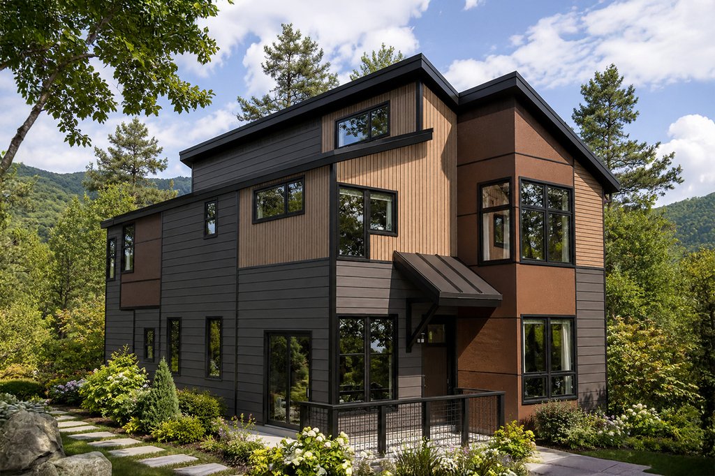 Exterior - Front Elevation 2 House Plan #124-954 - 3 bed, 2.5 bath