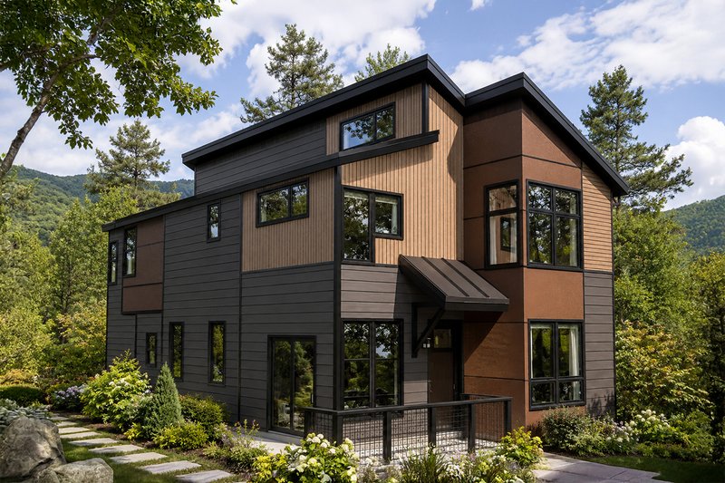 Architectural House Design - Exterior - Front Elevation 2 House Plan #124-954 - 3 bed, 2.5 bath