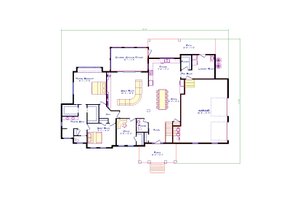 Floor Plan - Main Floor for Traditional House Plan #1115-3 - 4 bed, 3.5 bath