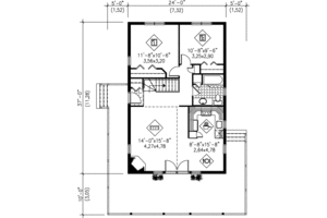 Floor Plan - Main Floor for Beach House Plan #25-1107 - 2 bed, 1 bath