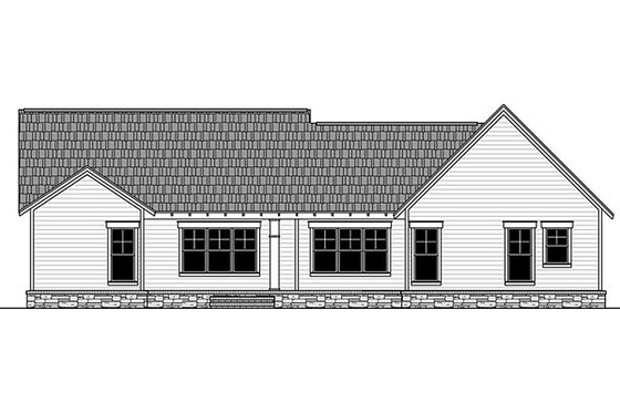 Exterior - Rear Elevation for Craftsman House Plan #21-381 - 3 bed, 2 bath