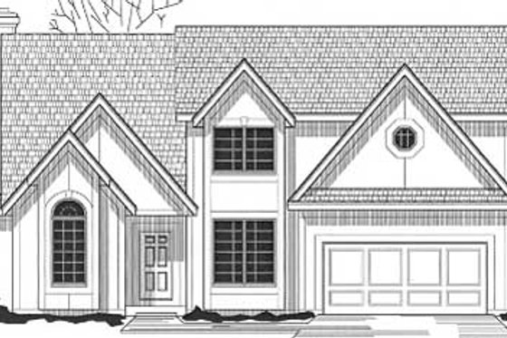 Exterior - Front Elevation for Traditional House Plan #67-523 - 4 bed, 3.5 bath