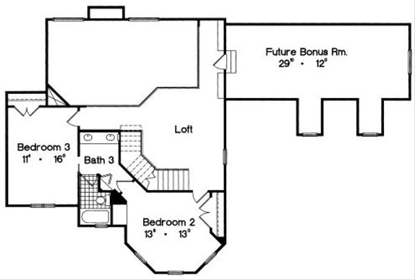 European Floor Plan - Upper Floor Plan #417-314