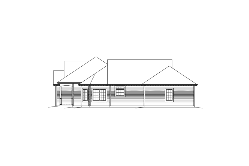 Architectural House Design - Exterior - Other Elevation 1 for Ranch House Plan #57-610 - 3 bed, 2.5 bath