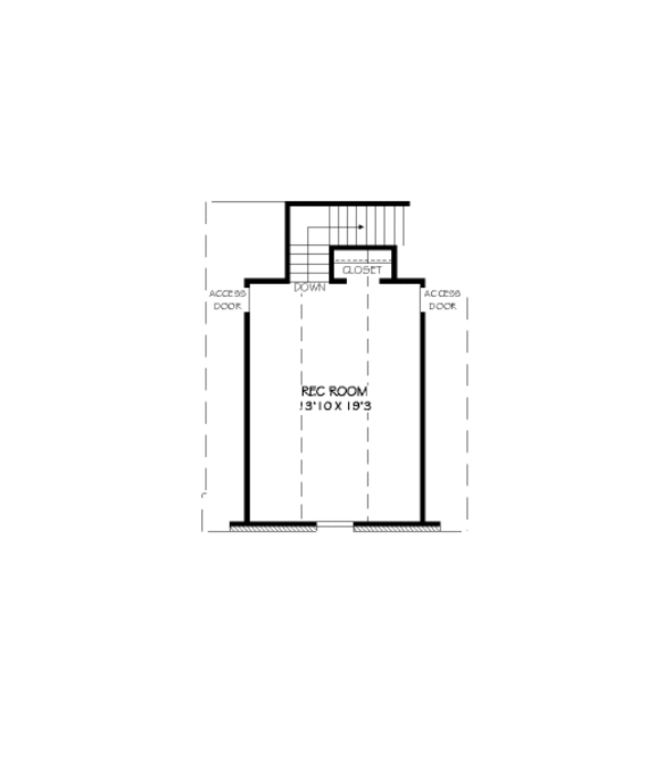 Traditional Floor Plan - Upper Floor Plan #424-129