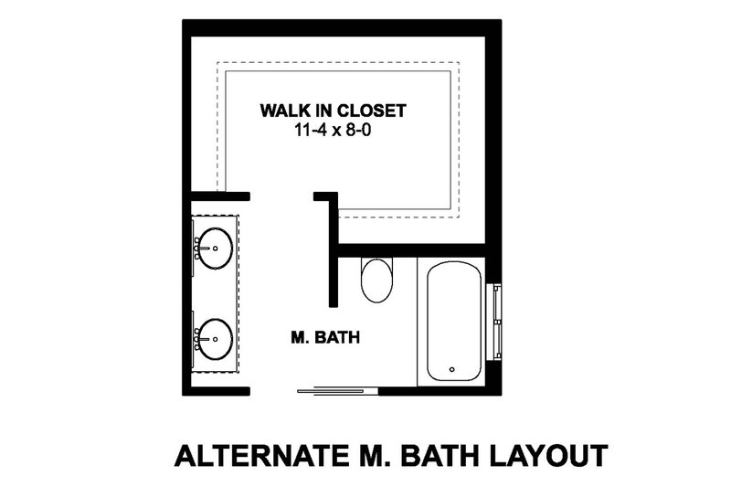 House Blueprint - Floor Plan - Other Floor for Farmhouse House Plan #126-176 - 1 bed, 1.5 bath