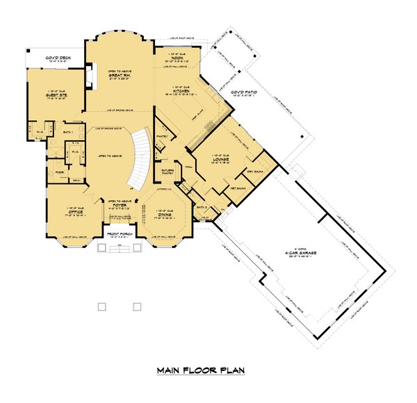 Dream House Plan - Traditional Floor Plan - Main Floor Plan #1066-127
