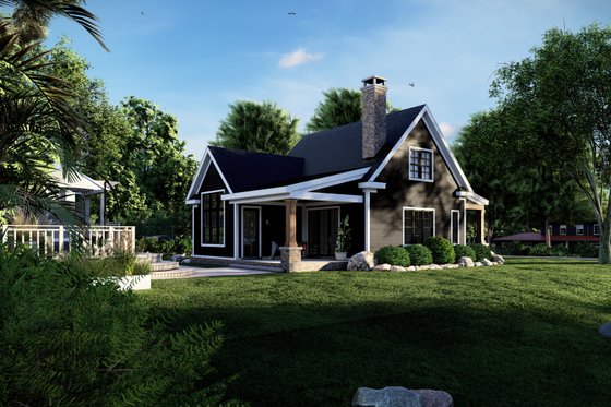 Exterior - Rear Elevation 1 for Craftsman House Plan #1094-17 - 3 bed, 2.5 bath