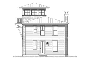 Exterior - Rear Elevation for Beach House Plan #901-113 - 3 bed, 3 bath