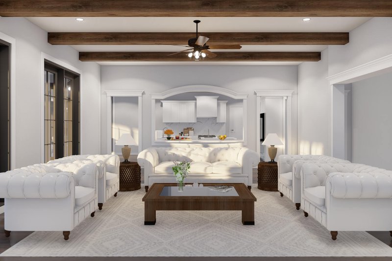 Architectural House Design - Interior - Family Room for European House Plan #17-2387 - 4 bed, 3.5 bath
