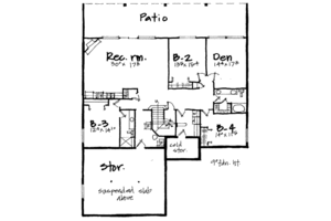 Floor Plan - Lower Floor for Traditional House Plan #308-101 - 5 bed, 3.5 bath