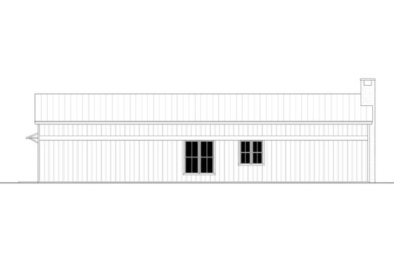 Exterior - Rear Elevation 1 for Barndominium House Plan #430-394 - 2 bed, 2 bath