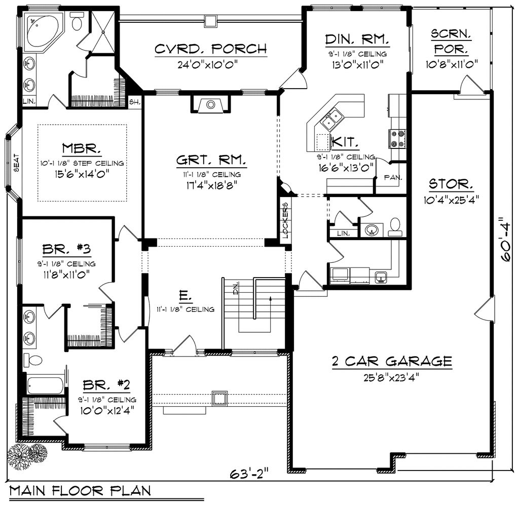 Ranch Style House Plan 3 Beds 2 5 Baths 2129 Sq Ft Plan 70 1167