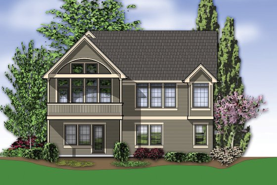 Rear view - 2000 square foot Traditional home