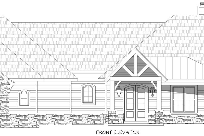 Home Plan - Exterior - Front Elevation 3 for Country House Plan #932-1200 - 3 bed, 2.5 bath