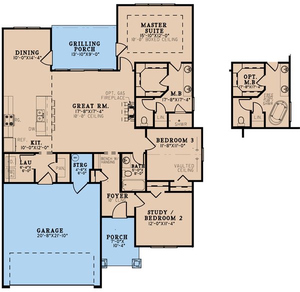 Cottage Floor Plan - Main Floor Plan #923-251