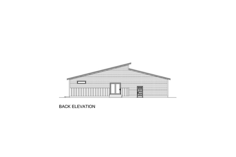 Architectural House Design - Exterior - Rear Elevation 2 for Contemporary House Plan #1084-5 - 3 bed, 3 bath