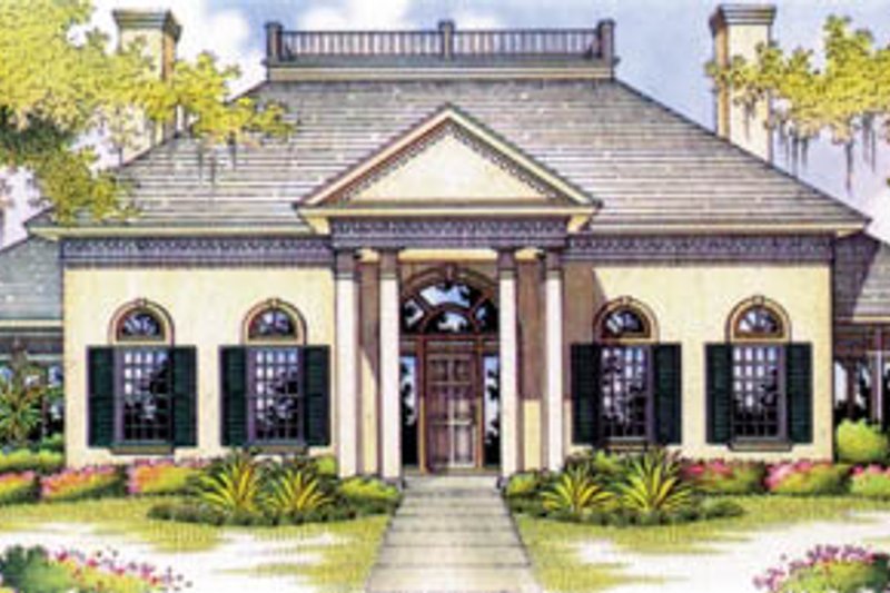 Home Plan - Southern Exterior - Front Elevation Plan #45-171