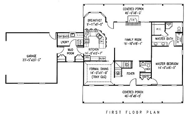 House Blueprint - Country Floor Plan - Main Floor Plan #11-203