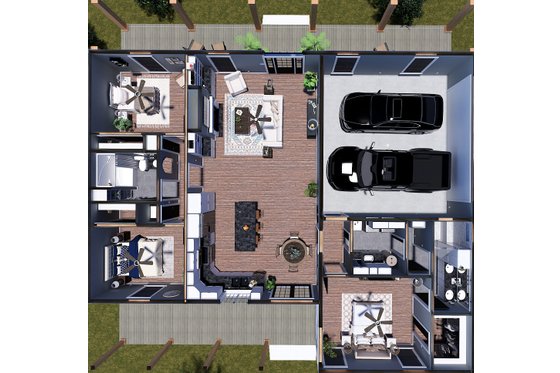 Floor Plan - Main Floor 2 for Farmhouse House Plan #44-306 - 3 bed, 2 bath