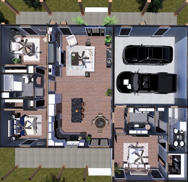 Farmhouse Floor Plan - Main Floor Plan #44-306