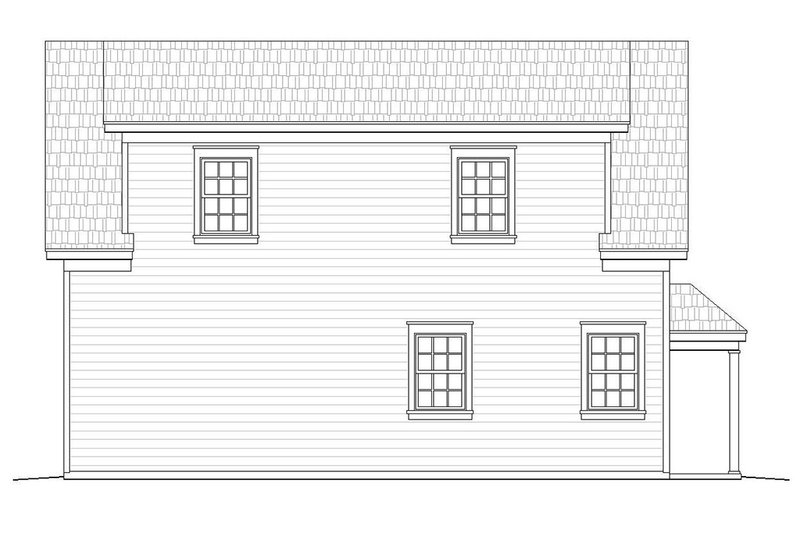 Architectural House Design - Exterior - Rear Elevation for Country House Plan #932-16 - 1 bed, 1 bath