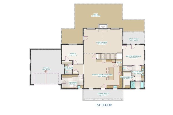 House Design - Cottage Floor Plan - Main Floor Plan #1118-3